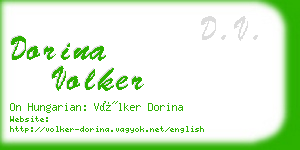 dorina volker business card